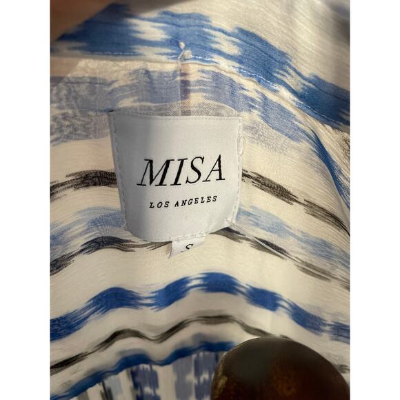 Misa Kirat Belted Maxi Shirt Dress - Scorpios Mix Color - Picture 4 of 4